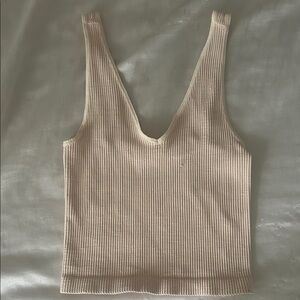 Nikibiki Beige Ribbed Tank Top